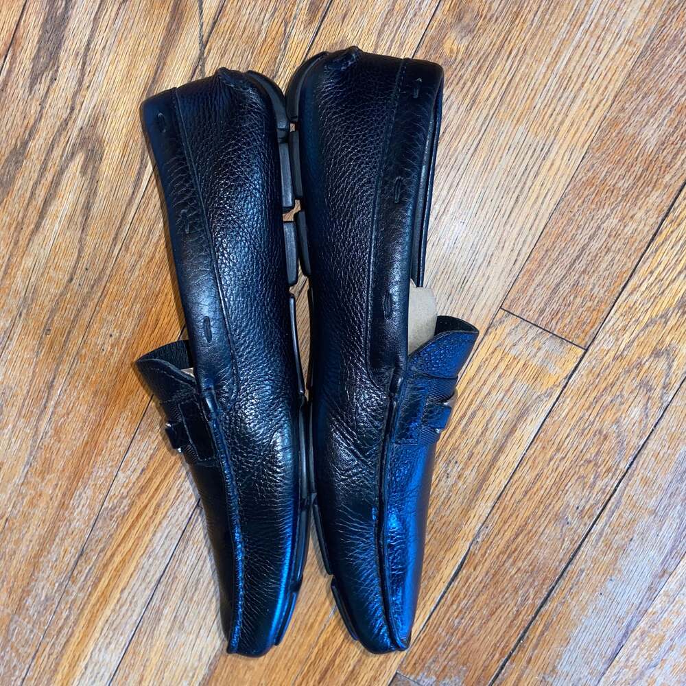 Prada Men's Black Leather Slip-On Loafers Size 11 - Picture 3 of 7